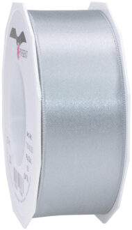Cadeaulint Satijn - 4 cm x 25 meter - grijs - cadeaus inpakken - sierlint