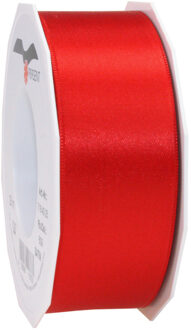 Cadeaulint Satijn - 4 cm x 25 meter - rood - cadeaus inpakken - sierlint