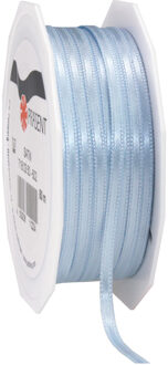 Cadeaulint/sierlint Satijn - 0.3 cm x 50 meter - Licht blauw - cadeaus - Cadeaulinten