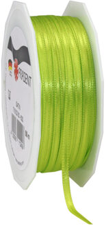 Cadeaulint/sierlint Satijn - 0.3 cm x 50 meter - Lime Groen - cadeaus inpakken - decoratie