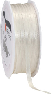 Cadeaulint/sierlint Satijn - 0.6 cm x 50 meter - Beige - cadeaus - Cadeaulinten