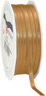 Cadeaulint/sierlint Satijn - 0.6 cm x 50 meter - Brons - cadeaus inpakken - decoratie