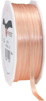 Cadeaulint/sierlint Satijn - 0.6 cm x 50 meter - oud roze - cadeaus - Cadeaulinten