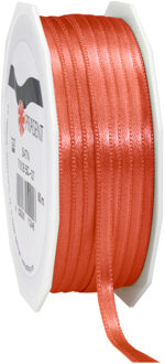 Cadeaulint/sierlint Satijn - 0.6 cm x 50 meter - oud roze - cadeaus inpakken - decoratie Zalmroze