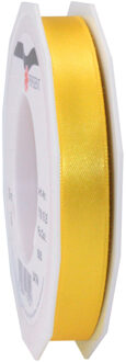 Cadeaulint/sierlint Satijn - 1.5 cm x 25 meter - Geel - cadeaus inpakken - decoratie