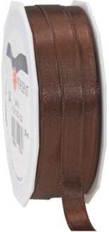 Cadeaulint/sierlint Satijn - 1 cm x 25 meter - bruin - cadeaus inpakken - decoratie