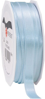 Cadeaulint/sierlint Satijn - 1 cm x 25 meter - licht blauw - cadeaus inpakken - decoratie Lichtblauw