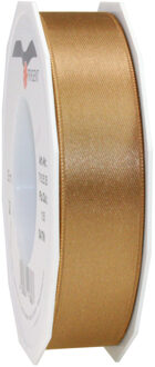 Cadeaulint/sierlint Satijn - 2.5 cm x 25 meter - brons - cadeaus inpakken - decoratie