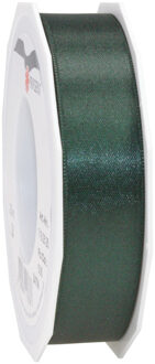 Cadeaulint/sierlint Satijn - 2.5 cm x 25 meter - Donker groen - cadeaus inpakken - decoratie