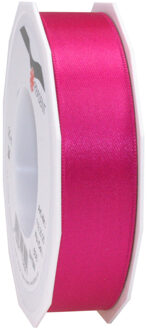 Cadeaulint/sierlint Satijn - 2.5 cm x 25 meter - fuchsia - cadeaus - Cadeaulinten Roze