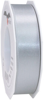 Cadeaulint/sierlint Satijn - 2.5 cm x 25 meter - grijs - cadeaus inpakken - decoratie