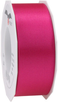 Cadeaulint/sierlint Satijn - 4 cm x 25 meter - fuchsia - cadeaus - Cadeaulinten Roze