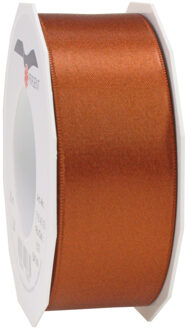 Cadeaulint/sierlint Satijn - 4 cm x 25 meter - koper - cadeaus - Cadeaulinten Koperkleurig