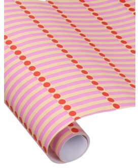 cadeaupapier matches - vanilla/poppy red