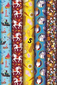 Cadeaupapier Rol Sint (250x46,5cm) Multikleur - Print