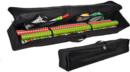 Cadeaupapier rollen opbergen tas zwart 76 x 13 x 8 cm - Cadeaupapier