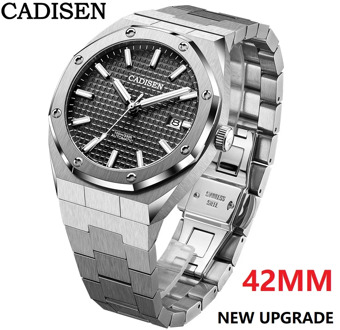 CADISEN 42MM Hot Men Mechanical Wristwatch New AP ROYAL OAK Stainless Steel Watch Top Brand 100M Waterproof Watches reloj hombre