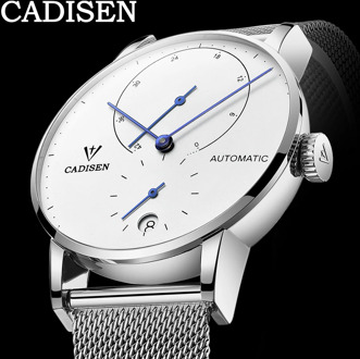 CADISEN Design Men Watches Mechanical Automatic Luxury Brand Waterproof Casual fashion Stainless Steel Wristwatch reloj hombre