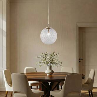 Cadix hanglamp van glas, 1-lamp, Ø 30 cm helder, goudkleurig