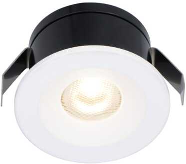 Cadiz Mini LED Inbouwspot - 12 Volt 3 Watt 200 lumen - 2700K warm wit - Dimbaar - Plat 26mm - IP44 waterdicht - Wit
