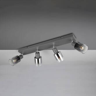 Cadiz plafondspot, 4-lamps, E14, antraciet antraciet, rookgrijs