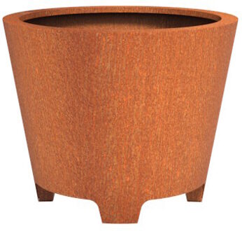 CADO cortenstaal 100x80 cm bloempot met poten