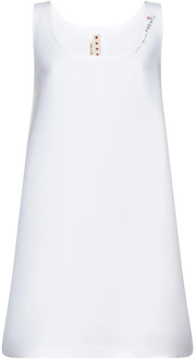 Cady a-lijn jurk met mending Marni , White , Dames - M,S,Xs