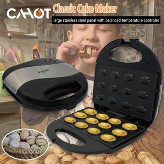 Cahot Mini Elektrische Walnoot Cake Maker Automatische Moer Wafel Brood Machine Sandwich Ijzer Broodrooster Bakken Ontbijt Pan Oven Eu Plug