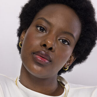 Caiki oorbellen afgewerkt in 18k geel goud - One Size