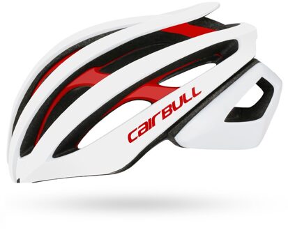 Cairbull Fietsen Fietshelm Voor Volwassenen Mannen Vrouwen Mountainbike Helmen Lichtgewicht Dubbele Laag Racefiets Mtb Racing Helm wit-rood / L(58-61cm)