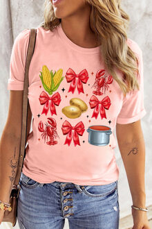 Cajun Cuisine Graphic T-shirt Koraal