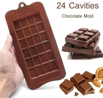 Cake Baking Mold 24 Grids with Square Chocolate Mold Ice Tray Jelly Baking Kitchen Tools 1pc