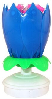 Cake Candle Musical Candle Lotus Flower Party Art Happy Birthday Candle Lights Kids Party DIY Cake Decoration Candles Wax k A1