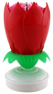 Cake Candle Musical Candle Lotus Flower Party Art Happy Birthday Candle Lights Kids Party DIY Cake Decoration Candles Wax k A6