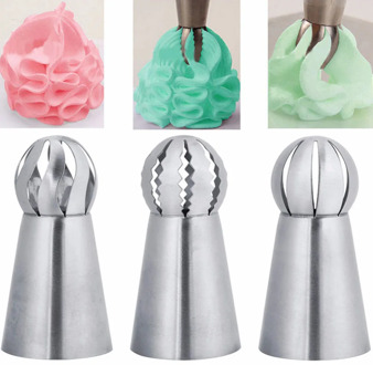 Cake cream frosting pipe nozzle for decorating 3 pieces of durable stainless steel pastry mouth
