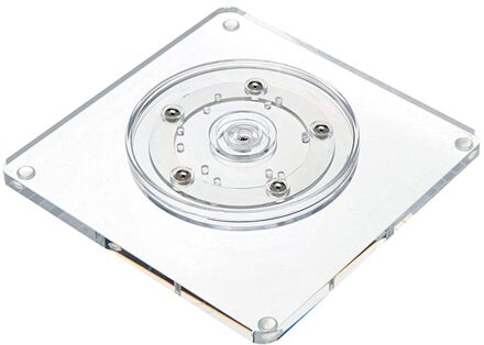 Cake Draaitafel Cookie Ornament Chic Swivel Stand Acryl Helder Koken Tool Met Anti-Slip Siliconen Mat Icing Suiker Cupcake