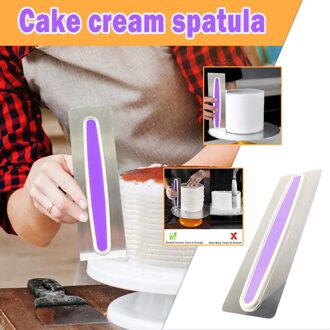 Cake Icing Soepeler Schraper Roestvrij Cake Edge Side Frosting Kam Set Soepeler Diy Bakvormen Servies Keuken Cake Tool