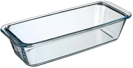 Cake ovenschaal - rechthoek - Transparant glas - 31 x 12 cm