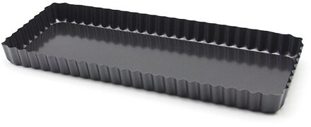 Cake Pannen Rechthoek Gecanneleerd Pie Tart Pan Mold 14 Inch Bakvormen Gerechten Bakken Non-stick Quiche Tool Met Verwijderbare bodem FBE3