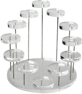 Cake Rack Ronde Cake Stand Acryl Sieraden Rek Voedsel Display Stand Voor Fruit Dessert Snack Zwart/Clear Houders B