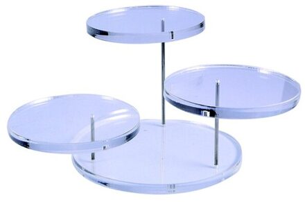 Cake Rack Ronde Cake Stand Acryl Sieraden Rek Voedsel Display Stand Voor Fruit Dessert Snack Zwart/Clear Houders