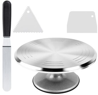 Cake Stand,Revolving Cake Turntable Roterende Cake Decorating Stand Met Schuine Icing Spatel, Bakken Taart Decoreren