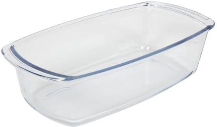 Cakevorm glas 1,8L 27x14x7,2cm transparant