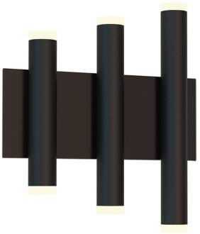 Cala LED wandlamp, zwart, aluminium, 6 lichtpunten