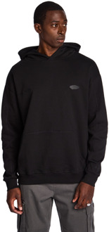 Calabria Hoodies Heren - Zwart - Maat L - Katoen Fleece Black