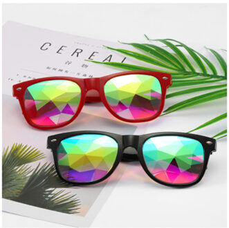 Caleidoscoop Bril Vrouwen Mannen Retro Afgebogen Lens Holografische Glazen Rave Festival Party Edm Zonnebril Man Vrouw