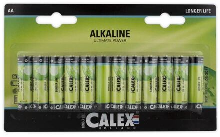 Calex 12-pack AA Batterijen - Penlite Alkaline Longlife