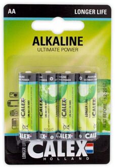 Calex 4-Pack AA batterijen - Penlite Alkaline Longlife