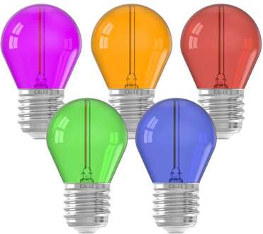 Calex | 5x LED Kogellamp | Grote fitting E27 | 1W Opaal