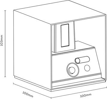 Calex Akku LED oplaadbare sensor buitenwandlamp, Up/Down, zwart